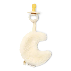 Doudou attache-tétine Lune #Pure Soft White