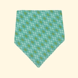 Bavoir bandana bébé bio - imprimé PENDO - Accessoire écologique Vert - Made in France - Cadeau de naissance