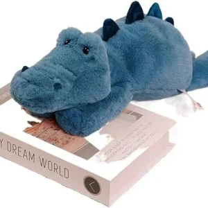 Peluche crocodile bleu